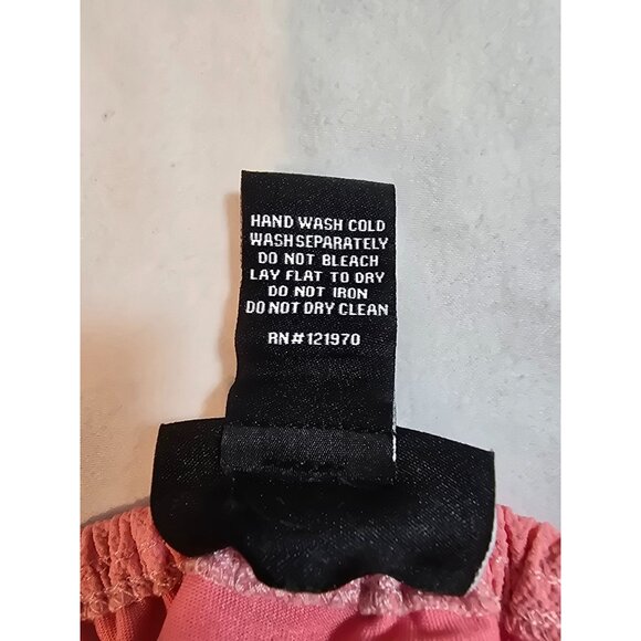 Vici Tiered Off-Shoulder Colorblock Dress Size M Pink Orange Red Polyester Spand - Picture 6 of 12